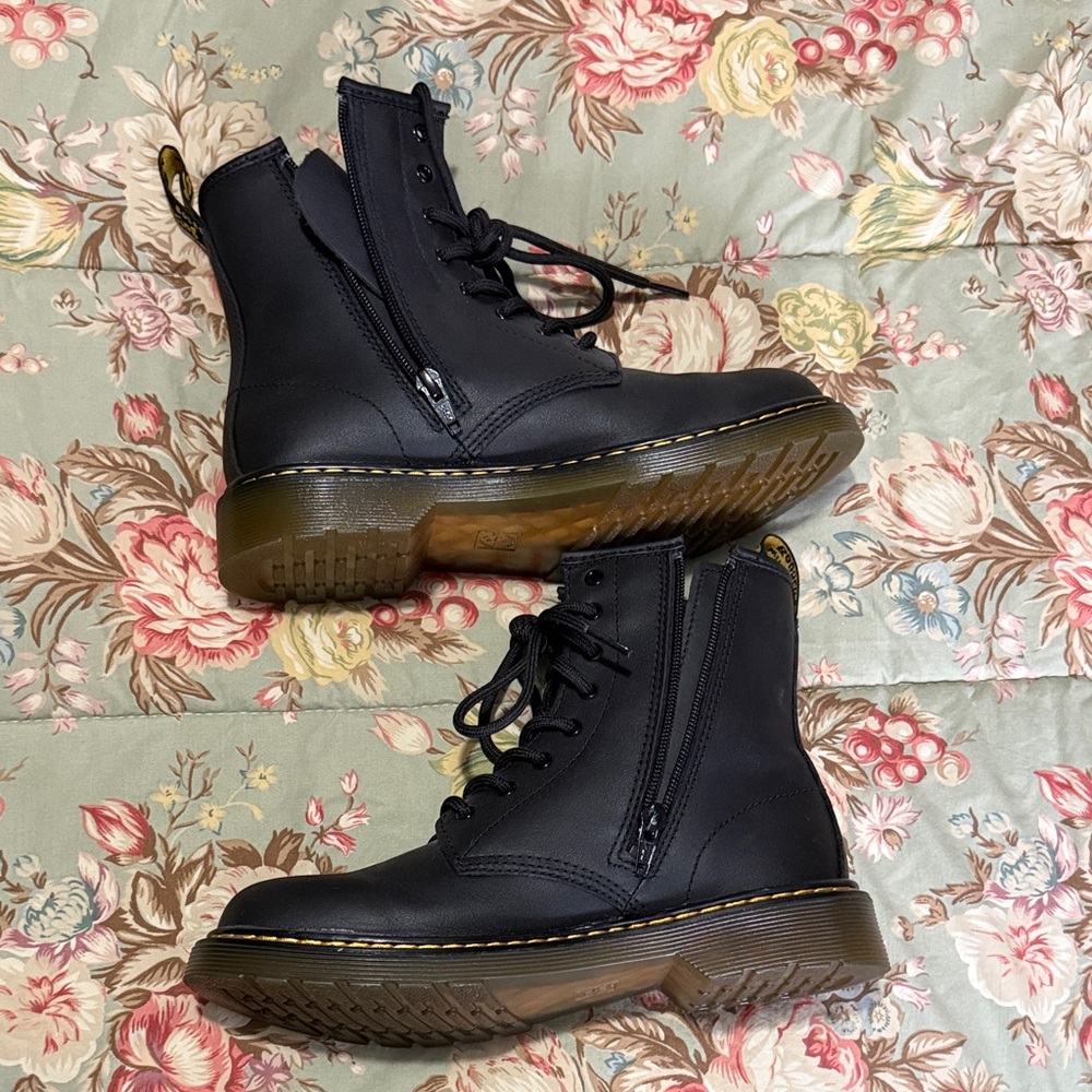 Dr. Martens Youth Black Lace-Up Boots - Picture 2 of 5